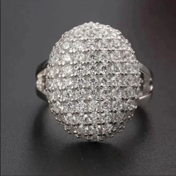 NEW BELLA 925 STERLING SILVER ENGAGEMENT RING - Picture 4 of 7